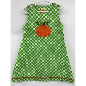 Southern Sunshine Kids Size 4T Sleeveless Dress Jumper Fall Pumpkin